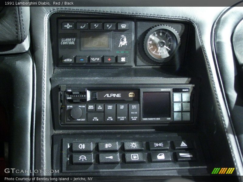 1991 Lamborghini Diablo, Red / Black, Front Console - 1991 Lamborghini Diablo 