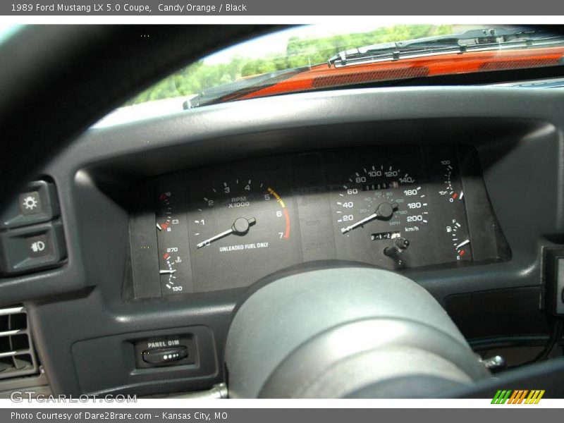 Candy Orange / Black 1989 Ford Mustang LX 5.0 Coupe