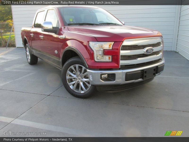 Ruby Red Metallic / King Ranch Java/Mesa 2015 Ford F150 King Ranch SuperCrew