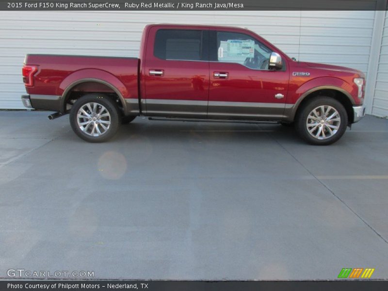 Ruby Red Metallic / King Ranch Java/Mesa 2015 Ford F150 King Ranch SuperCrew