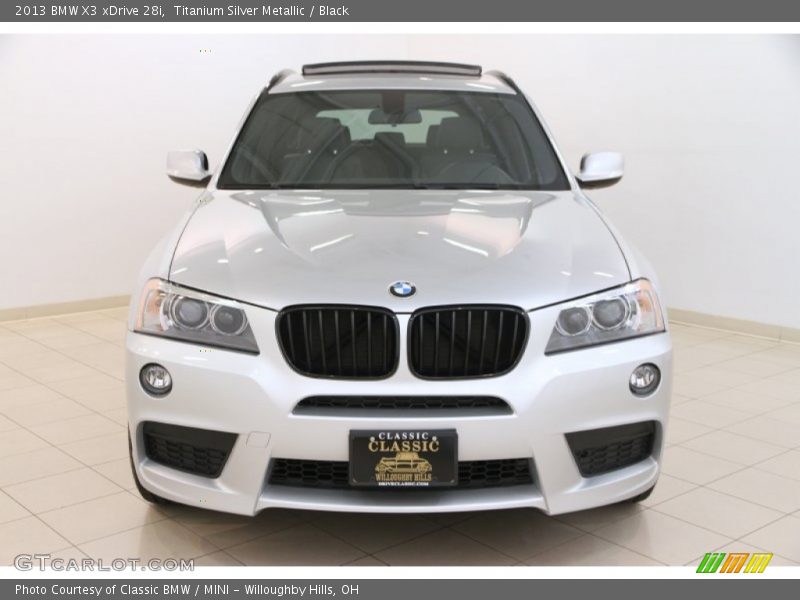 Titanium Silver Metallic / Black 2013 BMW X3 xDrive 28i