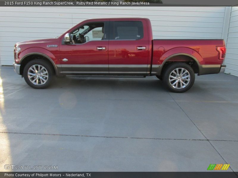 Ruby Red Metallic / King Ranch Java/Mesa 2015 Ford F150 King Ranch SuperCrew