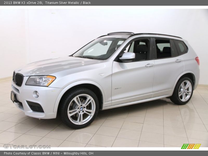 Titanium Silver Metallic / Black 2013 BMW X3 xDrive 28i