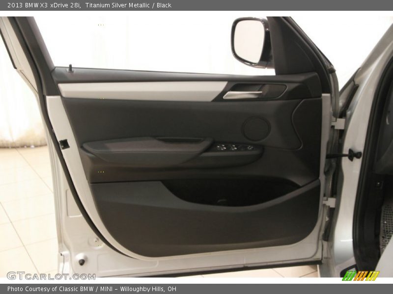 Titanium Silver Metallic / Black 2013 BMW X3 xDrive 28i