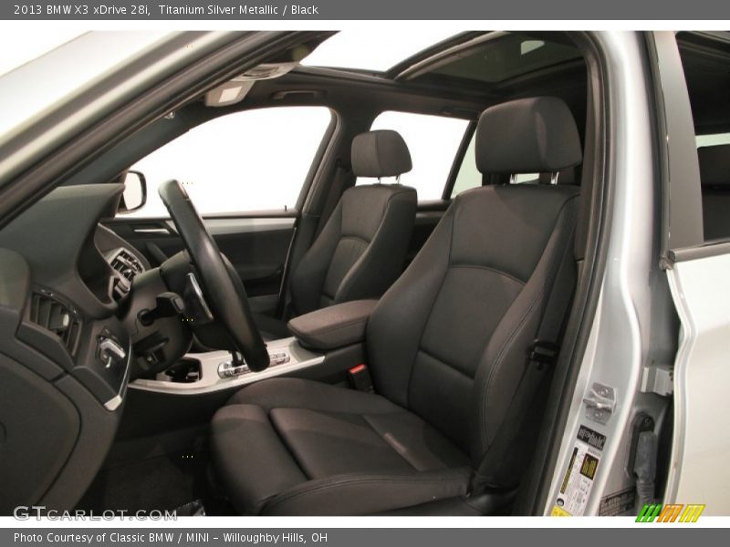 Titanium Silver Metallic / Black 2013 BMW X3 xDrive 28i