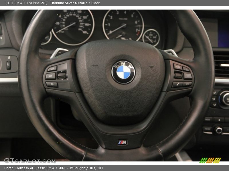 Titanium Silver Metallic / Black 2013 BMW X3 xDrive 28i