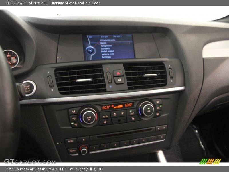 Titanium Silver Metallic / Black 2013 BMW X3 xDrive 28i