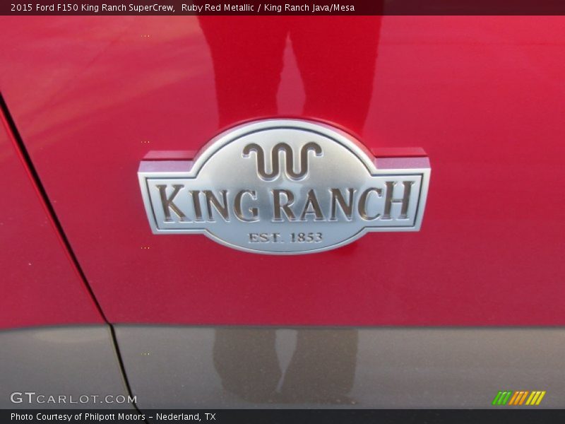 Ruby Red Metallic / King Ranch Java/Mesa 2015 Ford F150 King Ranch SuperCrew