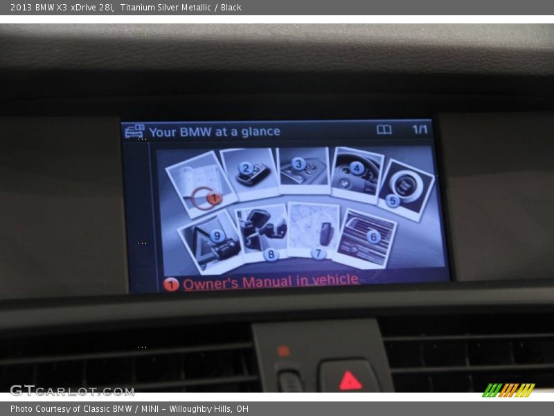 Titanium Silver Metallic / Black 2013 BMW X3 xDrive 28i