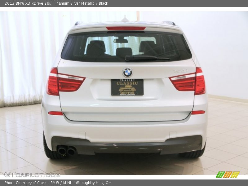 Titanium Silver Metallic / Black 2013 BMW X3 xDrive 28i