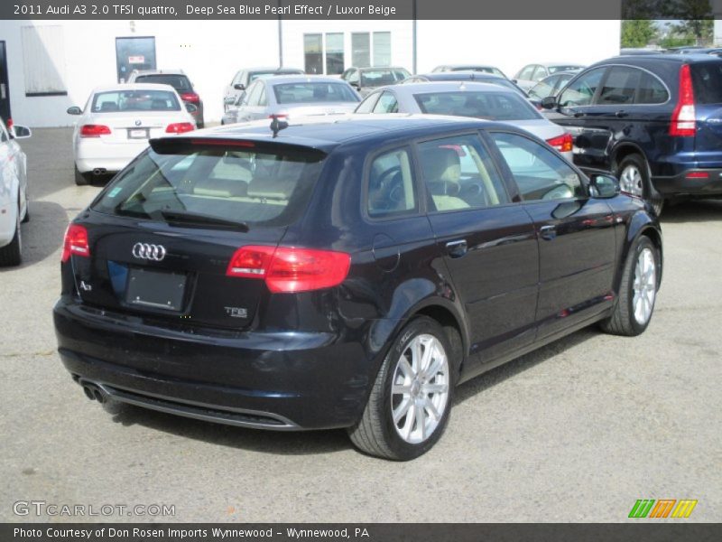 Deep Sea Blue Pearl Effect / Luxor Beige 2011 Audi A3 2.0 TFSI quattro