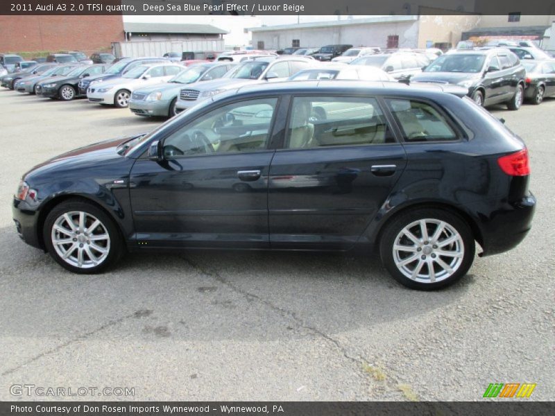 Deep Sea Blue Pearl Effect / Luxor Beige 2011 Audi A3 2.0 TFSI quattro