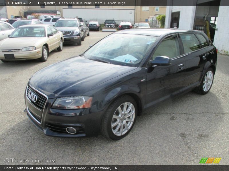 Deep Sea Blue Pearl Effect / Luxor Beige 2011 Audi A3 2.0 TFSI quattro