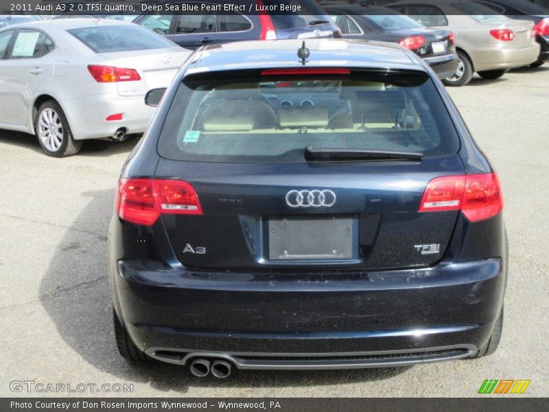 Deep Sea Blue Pearl Effect / Luxor Beige 2011 Audi A3 2.0 TFSI quattro