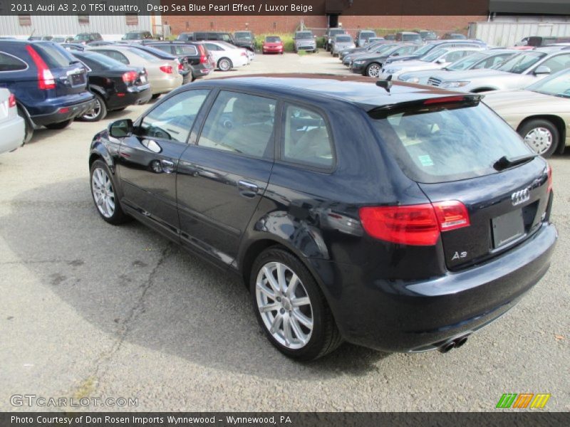 Deep Sea Blue Pearl Effect / Luxor Beige 2011 Audi A3 2.0 TFSI quattro