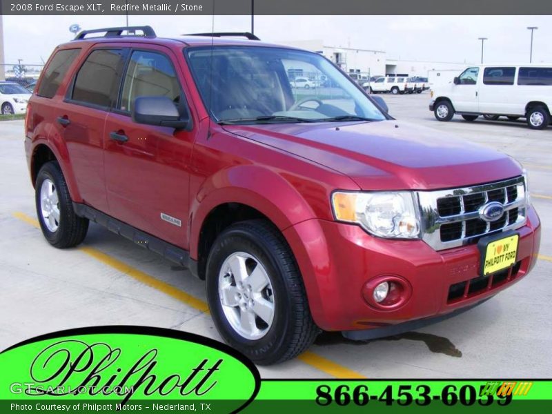 Redfire Metallic / Stone 2008 Ford Escape XLT