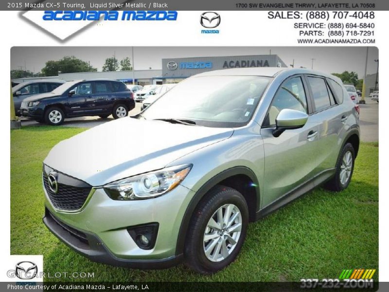 Liquid Silver Metallic / Black 2015 Mazda CX-5 Touring
