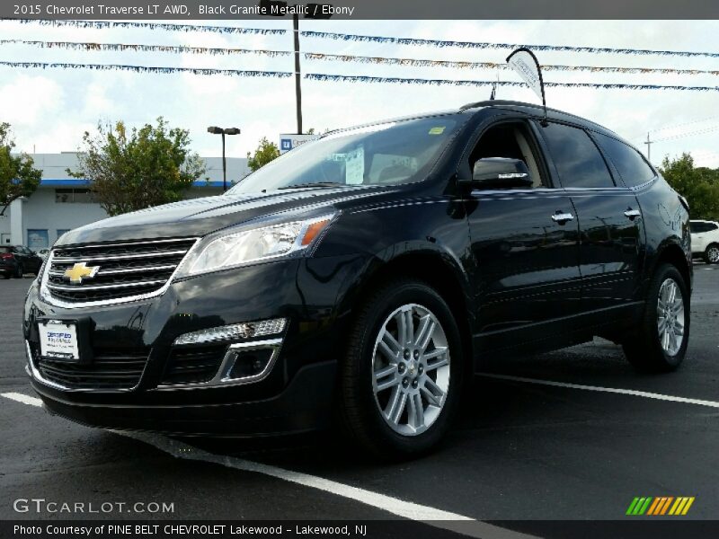 Black Granite Metallic / Ebony 2015 Chevrolet Traverse LT AWD