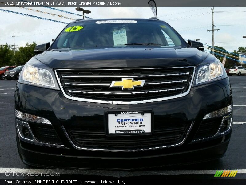 Black Granite Metallic / Ebony 2015 Chevrolet Traverse LT AWD