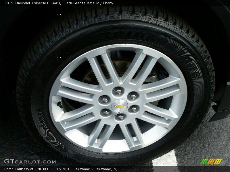 Black Granite Metallic / Ebony 2015 Chevrolet Traverse LT AWD