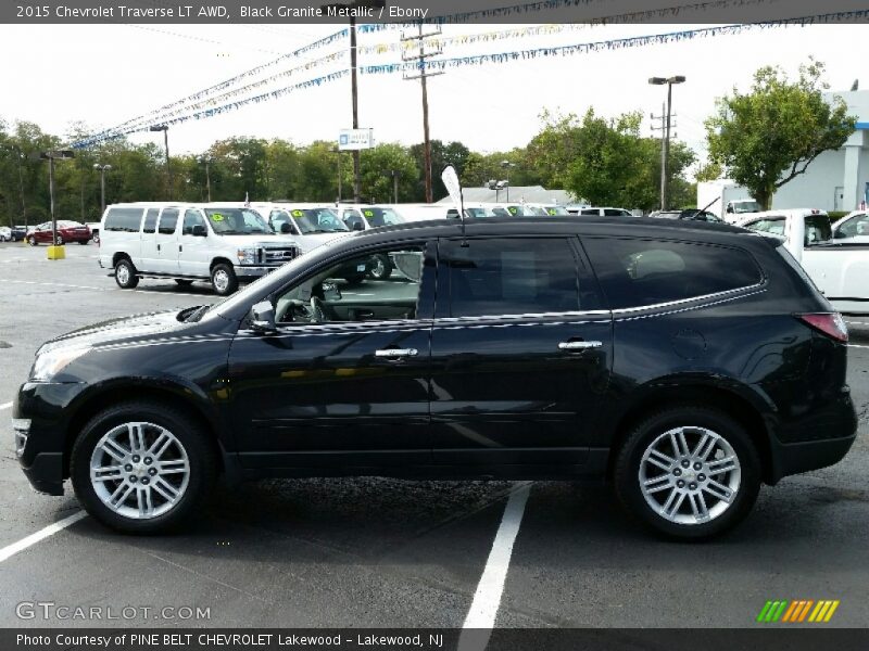Black Granite Metallic / Ebony 2015 Chevrolet Traverse LT AWD