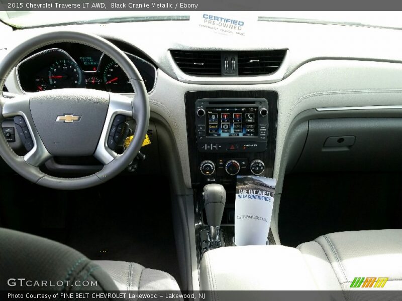 Black Granite Metallic / Ebony 2015 Chevrolet Traverse LT AWD