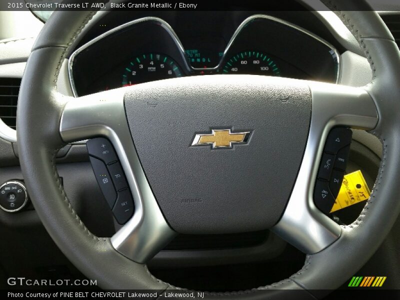 Black Granite Metallic / Ebony 2015 Chevrolet Traverse LT AWD