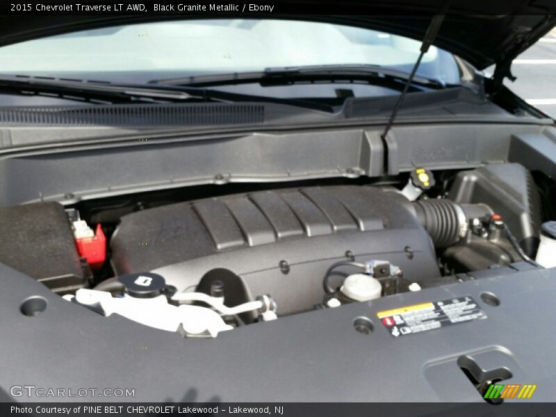 Black Granite Metallic / Ebony 2015 Chevrolet Traverse LT AWD