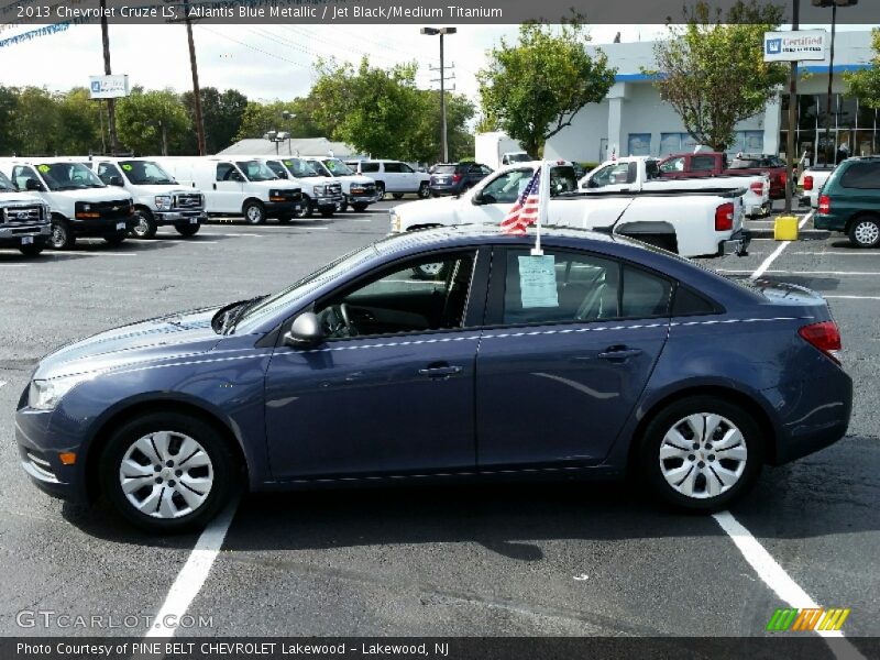 Atlantis Blue Metallic / Jet Black/Medium Titanium 2013 Chevrolet Cruze LS