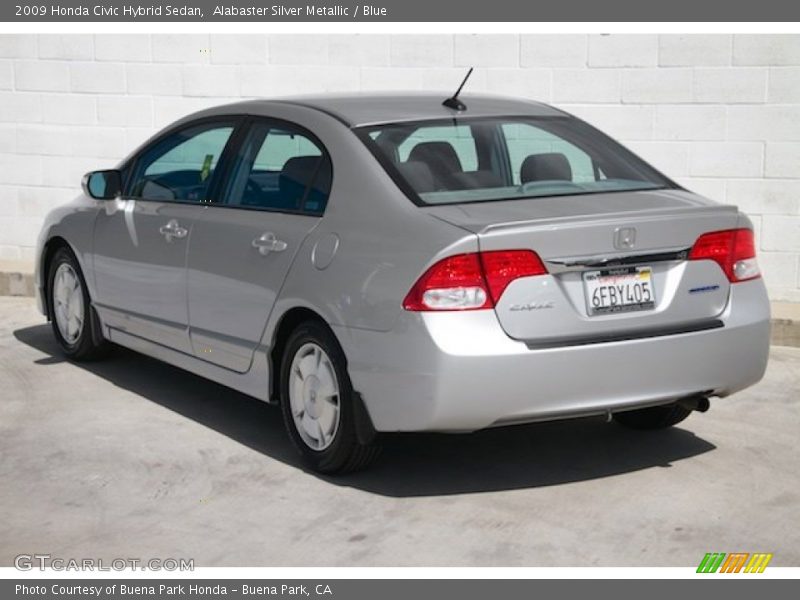Alabaster Silver Metallic / Blue 2009 Honda Civic Hybrid Sedan