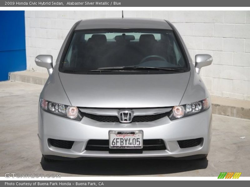 Alabaster Silver Metallic / Blue 2009 Honda Civic Hybrid Sedan