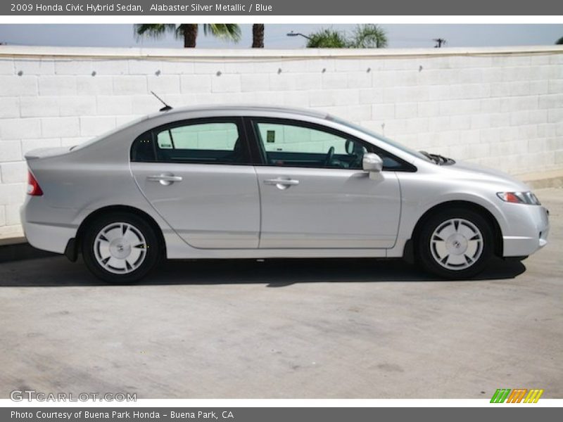 Alabaster Silver Metallic / Blue 2009 Honda Civic Hybrid Sedan