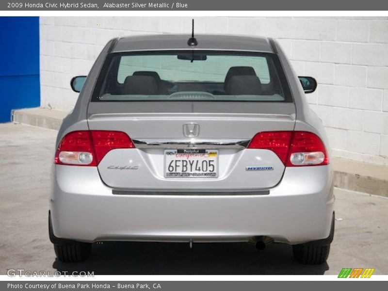 Alabaster Silver Metallic / Blue 2009 Honda Civic Hybrid Sedan