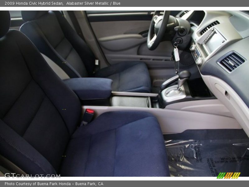 Alabaster Silver Metallic / Blue 2009 Honda Civic Hybrid Sedan
