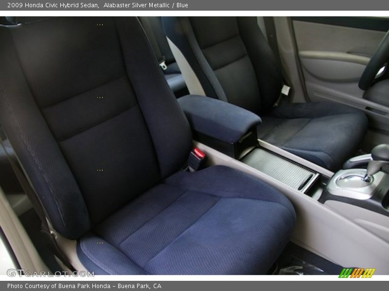 Alabaster Silver Metallic / Blue 2009 Honda Civic Hybrid Sedan