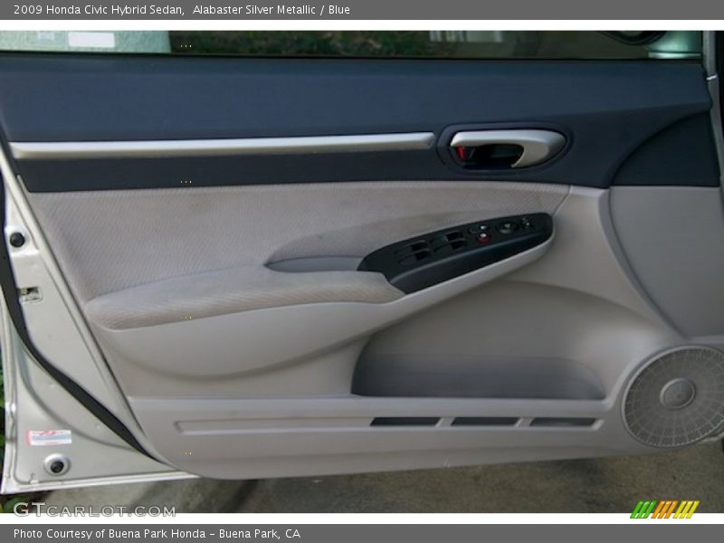 Alabaster Silver Metallic / Blue 2009 Honda Civic Hybrid Sedan
