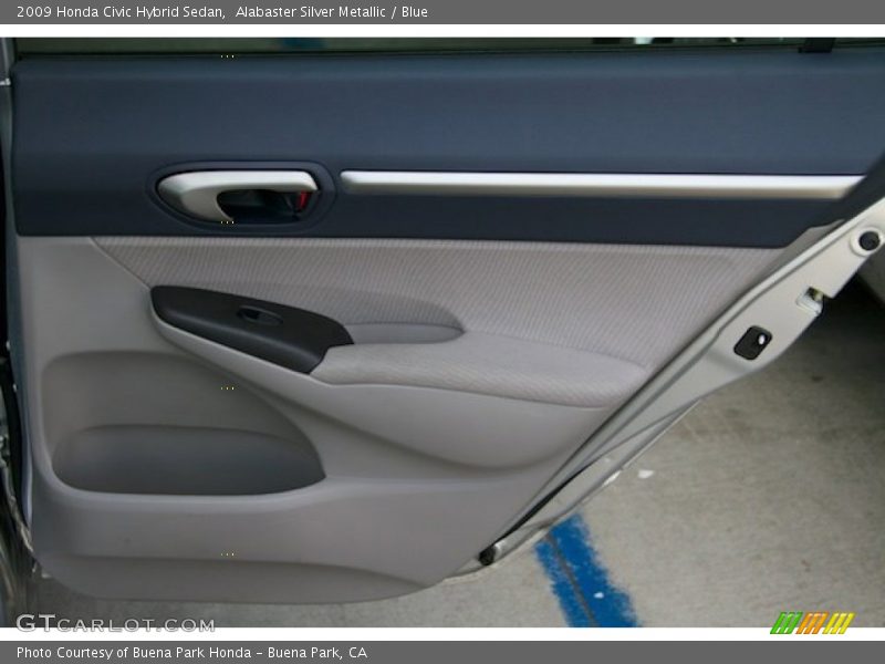 Alabaster Silver Metallic / Blue 2009 Honda Civic Hybrid Sedan
