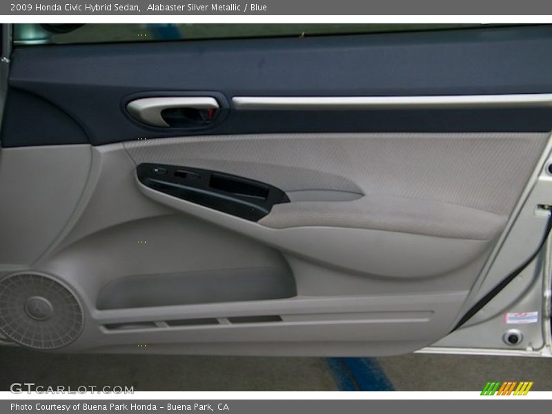 Alabaster Silver Metallic / Blue 2009 Honda Civic Hybrid Sedan