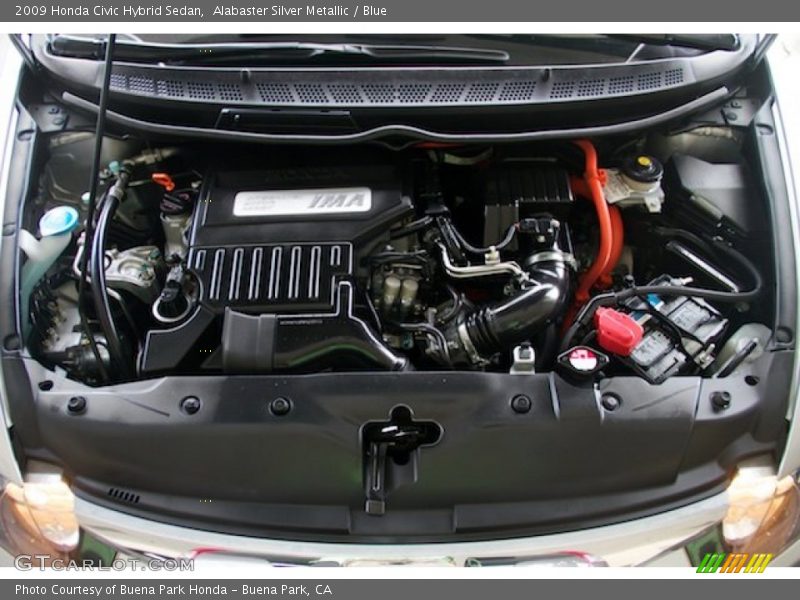 Alabaster Silver Metallic / Blue 2009 Honda Civic Hybrid Sedan