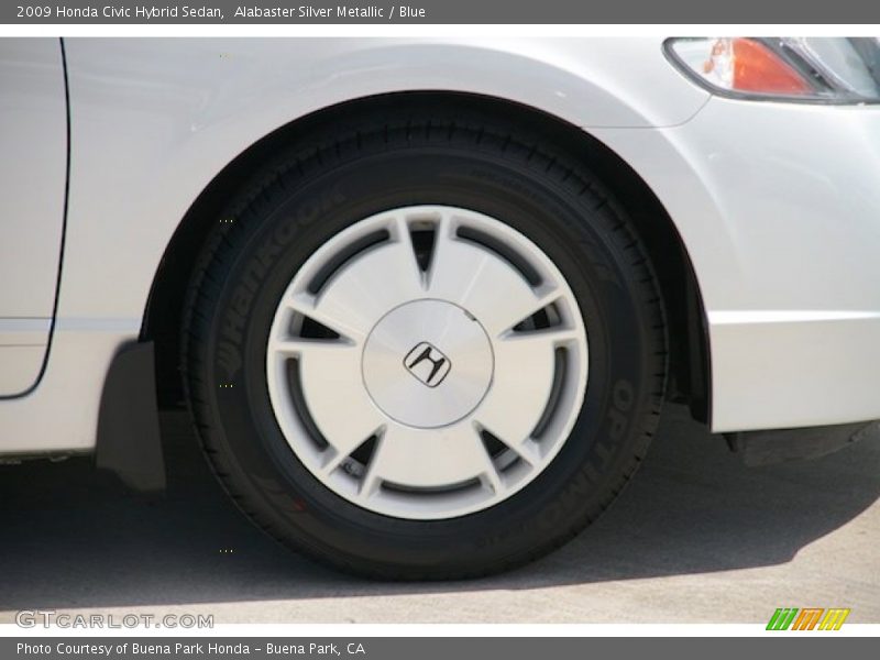 Alabaster Silver Metallic / Blue 2009 Honda Civic Hybrid Sedan