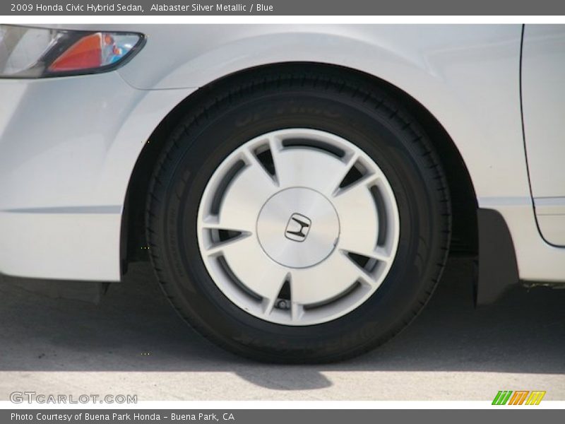Alabaster Silver Metallic / Blue 2009 Honda Civic Hybrid Sedan