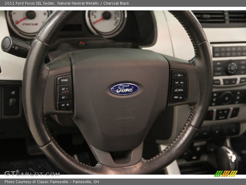 Natural Neutral Metallic / Charcoal Black 2011 Ford Focus SEL Sedan