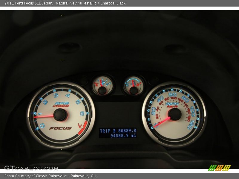 Natural Neutral Metallic / Charcoal Black 2011 Ford Focus SEL Sedan