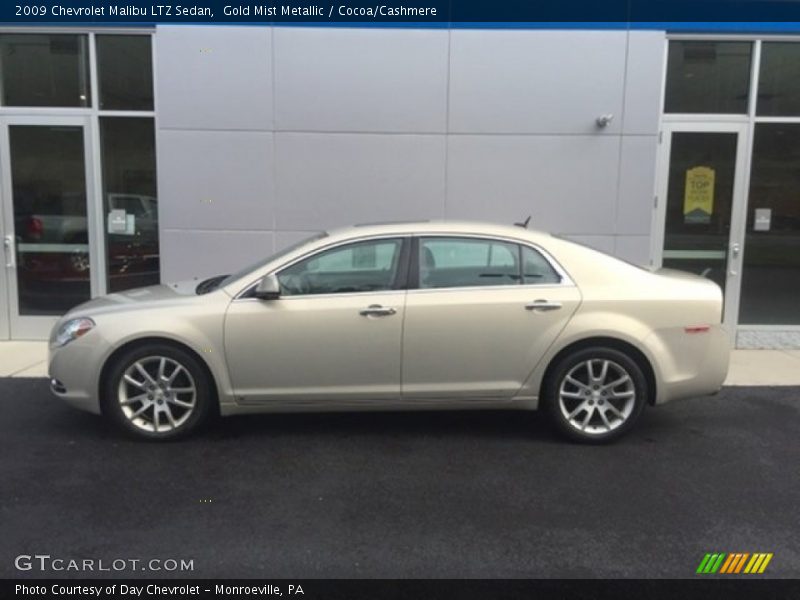 Gold Mist Metallic / Cocoa/Cashmere 2009 Chevrolet Malibu LTZ Sedan