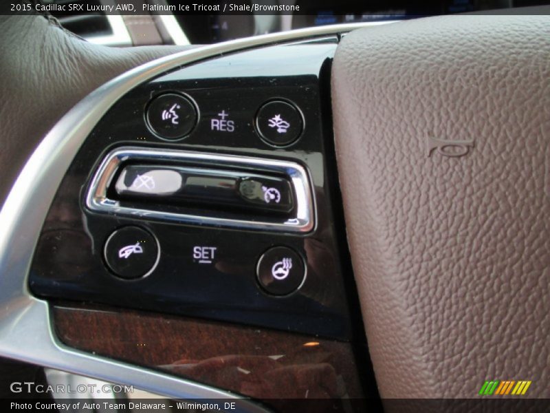 Platinum Ice Tricoat / Shale/Brownstone 2015 Cadillac SRX Luxury AWD