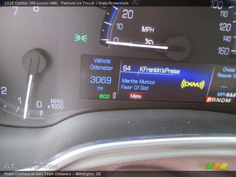 Platinum Ice Tricoat / Shale/Brownstone 2015 Cadillac SRX Luxury AWD