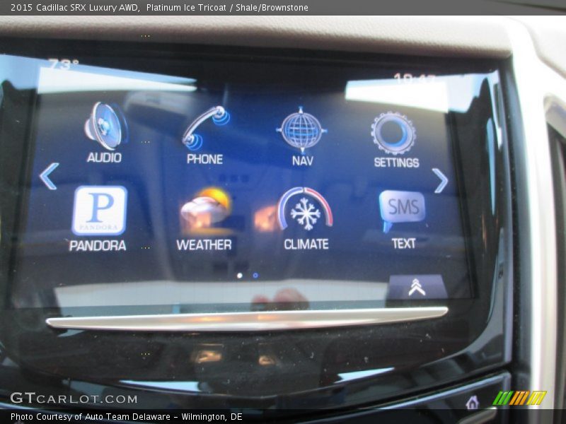 Platinum Ice Tricoat / Shale/Brownstone 2015 Cadillac SRX Luxury AWD
