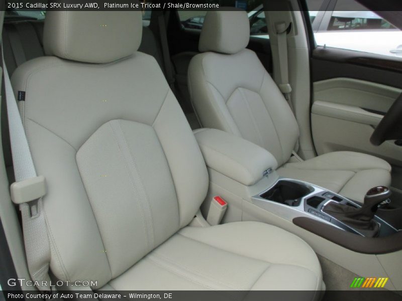 Platinum Ice Tricoat / Shale/Brownstone 2015 Cadillac SRX Luxury AWD