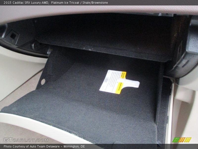 Platinum Ice Tricoat / Shale/Brownstone 2015 Cadillac SRX Luxury AWD