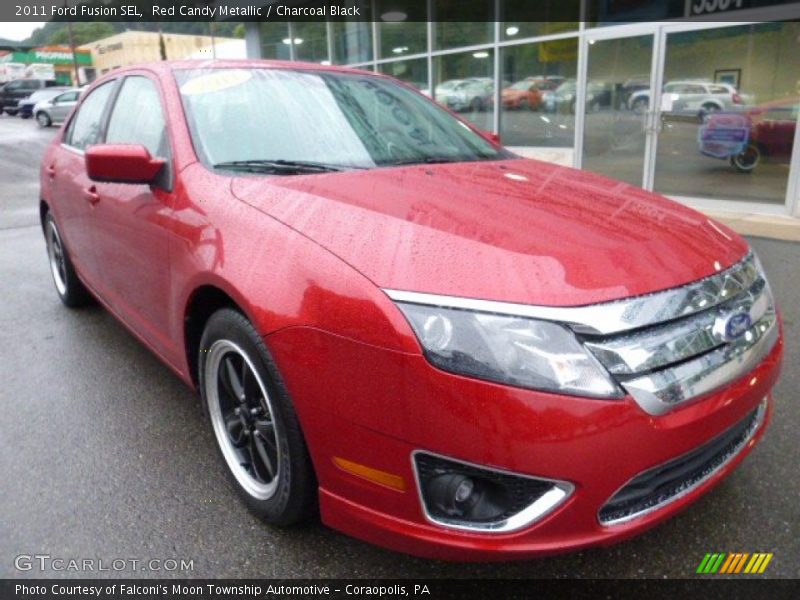 Red Candy Metallic / Charcoal Black 2011 Ford Fusion SEL